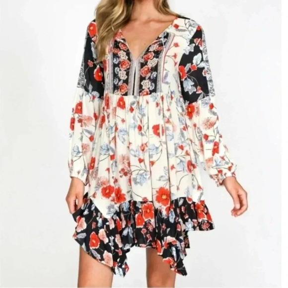 Patrons of Peace Boho Floral Mini Dress Size XS - Picture 8 of 11